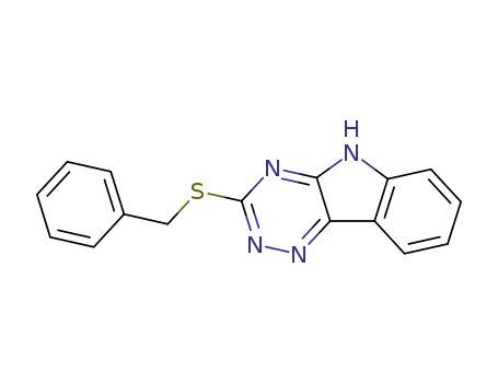 Molecular Structure of 73718-26-0 (3-(PHENYLMETHYLTHIO)-1,2,4-TRIAZINO[5,6-B]INDOLE)