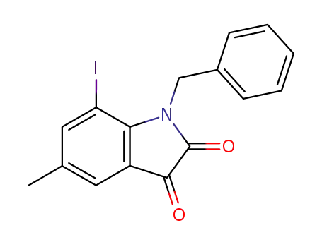 1H-Indole-2,3-dione, 7-iodo-5-methyl-1-(phenylmethyl)-