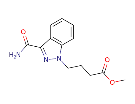 Molecular Structure of 1376660-66-0 (methyl 4-(3-carbamoyl-1H-indazol-1-yl) butyrate)