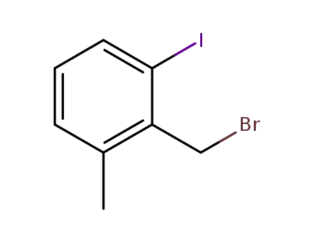 Molecular Structure of 1261481-48-4 (2-(Bromomethyl)-1-iodo-3-methylbenzene, alpha-Bromo-6-iodo-o-xylene)