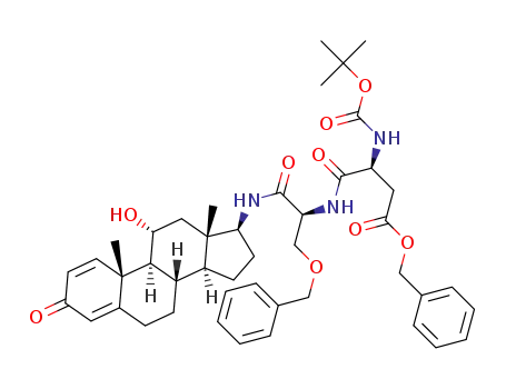 17β-[Boc-Asp(OBzl)-Ser(Bzl)-amido]-11α-hydroxyandrost-1,4-diene-3-one
