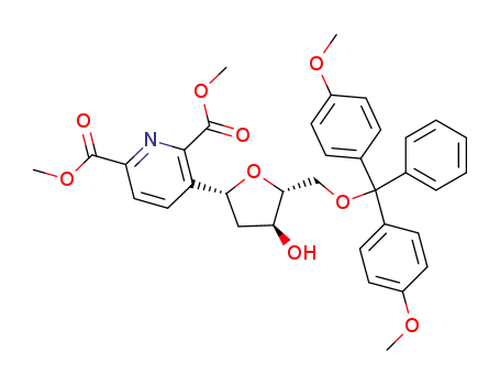 3-{5R-[bis-(4-methoxy-phenyl)-phenyl-methoxymethyl]-4S-hydroxy-tetrahydro-furan-2R-yl}-pyridine-2,6-dicarboxylic acid dimethyl ester