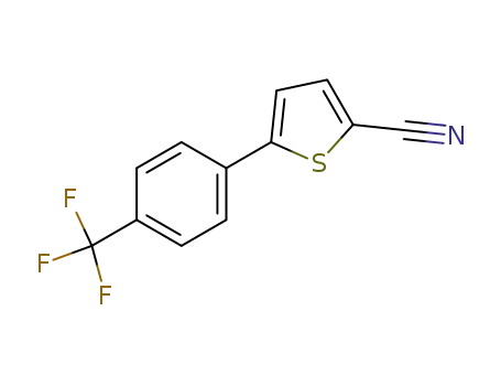 Molecular Structure of 200358-06-1 (2-Thiophenecarbonitrile, 5-[4-(trifluoromethyl)phenyl]-)