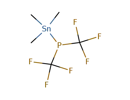 Molecular Structure of 39185-13-2 (Phosphine, bis(trifluoromethyl)(trimethylstannyl)-)