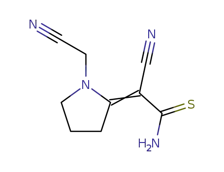 2-Cyano-2-(1-(cyanomethyl)-2-pyrrolidinylidene)ethanethioamide