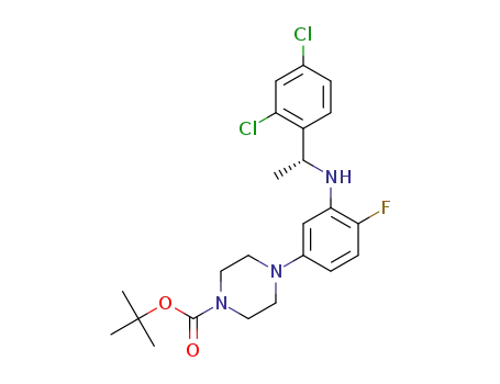 (R)-t-butyl 4-(3-(1-(2,4-dichlorophenyl)ethylamino)-4-fluorophenyl)piperazine-1-carboxylate