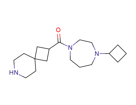 Molecular Structure of 1227610-25-4 ((4-cyclobutyl-1,4-diazepan-1-yl)(7-azaspiro[3.5]nonan-2-yl)-methanone)