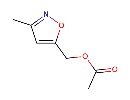 Molecular Structure of 43214-88-6 (5-Isoxazolemethanol,3-methyl-,acetate(ester)(9CI))