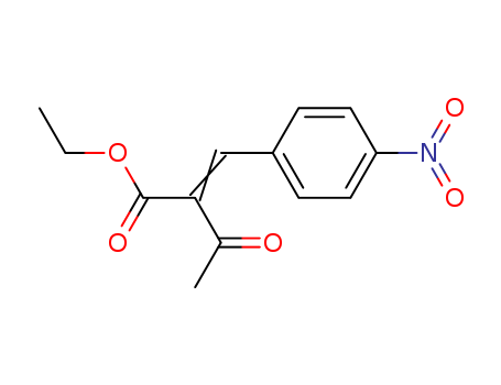 Molecular Structure of 15802-69-4 (Butanoic acid, 2-[(4-nitrophenyl)methylene]-3-oxo-, ethyl ester)