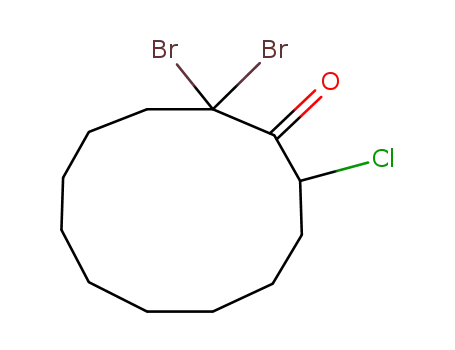 Molecular Structure of 79272-61-0 (Cyclododecanone, 2,2-dibromo-12-chloro-)