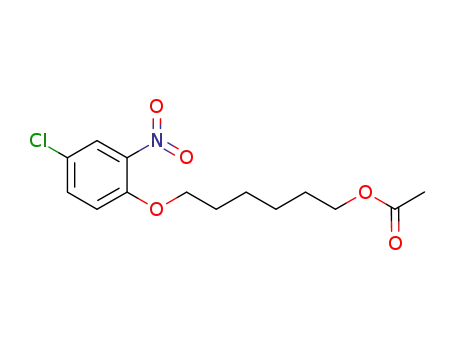 Molecular Structure of 892413-80-8 (6-(4-chloro-2-nitrophenoxy)-1-hexanol acetate ester)