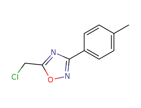 Molecular Structure of 50737-29-6 (5-(Chloromethyl)-3-(4-methylphenyl)-1,2,4-oxadiazole)