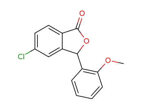 Molecular Structure of 146516-79-2 (1(3H)-Isobenzofuranone, 5-chloro-3-(2-methoxyphenyl)-)