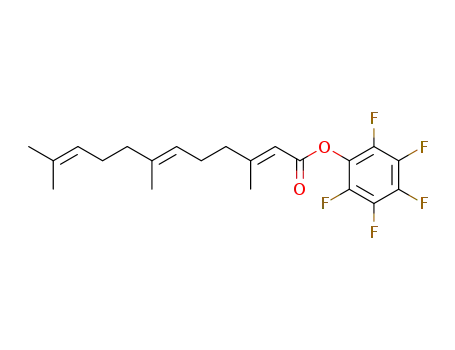 2,6,10-Dodecatrienoic acid, 3,7,11-trimethyl-, pentafluorophenyl ester,
(2E,6E)-