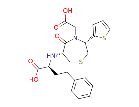 (S)-2-((3S,6R)-4-Carboxymethyl-5-oxo-3-thiophen-2-yl-[1,4]thiazepan-6-ylamino)-4-phenyl-butyric acid