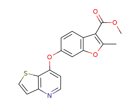 methyl 2-methyl-6-[thieno[3,2-b]pyridin-7-yloxy]benzofuran-3-carboxylate