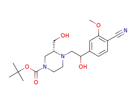 tert-butyl (3R)-4-[2-(4-cyano-3-methoxyphenyl)-2-hydroxyethyl]-3-(hydroxymethyl)piperazine-1-carboxylate