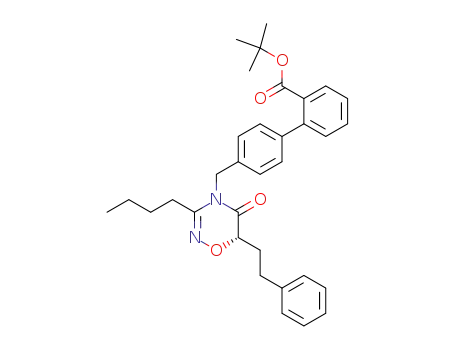 (S)-4'-<<3-butyl-5,6-dihydro-5-oxo-6-(2-phenylethyl)-4H-1,2,4-oxadiazin-4-yl>methyl><1,1'-biphenyl>-2-carboxylic acid t-butyl ester