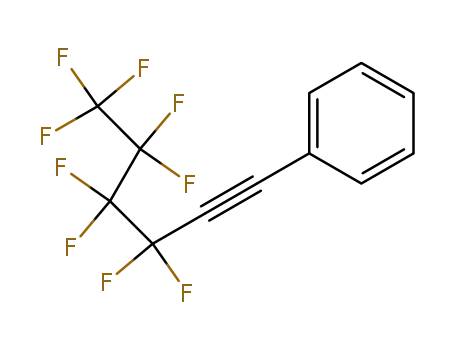 Molecular Structure of 66249-23-8 (Benzene, (3,3,4,4,5,5,6,6,6-nonafluoro-1-hexynyl)-)