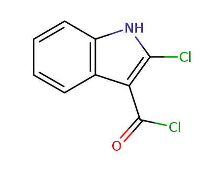 Molecular Structure of 83894-17-1 (1H-Indole-3-carbonyl chloride, 2-chloro- (9CI))