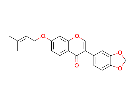 4H-1-Benzopyran-4-one, 3-(1,3-benzodioxol-5-yl)-7-[(3-methyl-2-butenyl)oxy]-