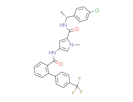 (R)-N-[1-(4-chlorophenyl)-ethyl]-4-(4'-trifluoromethylbiphenyl-2-carbonylamino)-1-methyl-pyrrole-2-carboxylic acid amide