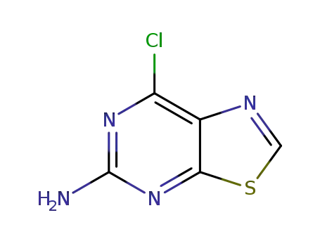 Molecular Structure of 1211527-74-0 (7-chlorothiazolo[5,4-d]pyrimidin-5-amine)