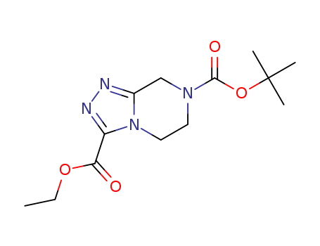 7-tert-butyl 3-ethyl 5,6-dihydro[1,2,4]triazolo[4,3-a]pyrazine-3,7(8H)-dicarboxylate
