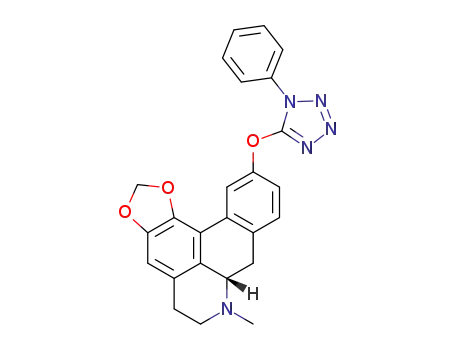(<i>S</i>)-7-methyl-11-(1-phenyl-1<i>H</i>-tetrazol-5-yloxy)-6,7,7a,8-tetrahydro-5<i>H</i>-benzo[<i>g</i>][1,3]dioxolo[4',5':4,5]benzo[1,2,3-<i>de</i>]quinoline