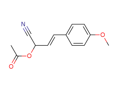 Molecular Structure of 87639-22-3 (3-Butenenitrile, 2-(acetyloxy)-4-(4-methoxyphenyl)-)