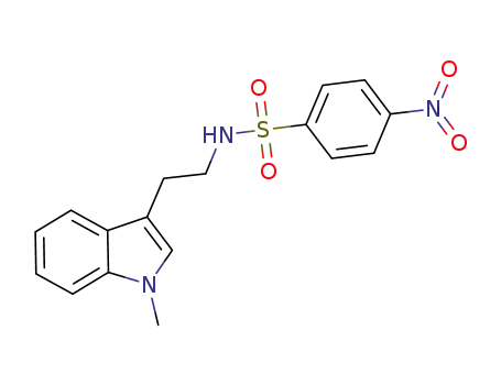 Molecular Structure of 919787-23-8 (Benzenesulfonamide, N-[2-(1-methyl-1H-indol-3-yl)ethyl]-4-nitro-)