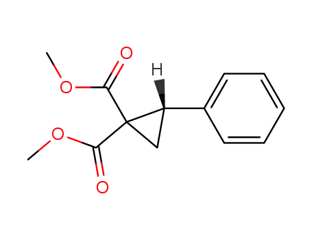 Molecular Structure of 158800-60-3 (1,1-Cyclopropanedicarboxylic acid, 2-phenyl-, dimethyl ester, (S)-)