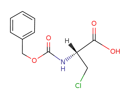 Molecular Structure of 7625-65-2 (L-Alanine, 3-chloro-N-[(phenylmethoxy)carbonyl]-)