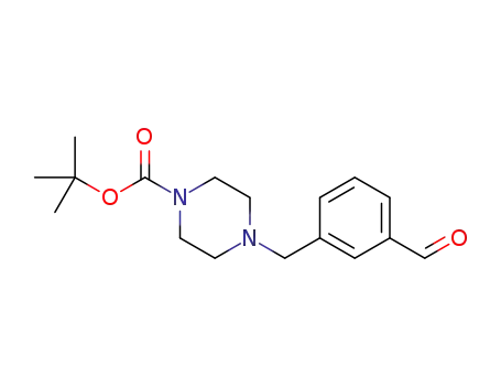 Molecular Structure of 850375-08-5 (TERT-BUTYL 4-(3-FORMYLBENZYL)TETRAHYDRO-1(2H)-PYRAZINECARBOXYLATE)