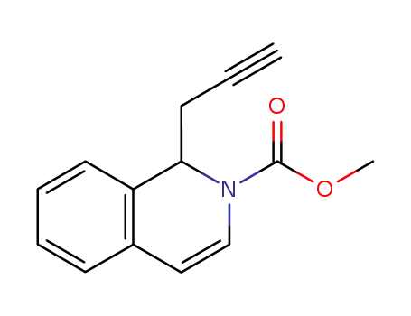 Molecular Structure of 112518-79-3 (2(1H)-Isoquinolinecarboxylic acid, 1-(2-propynyl)-, methyl ester)