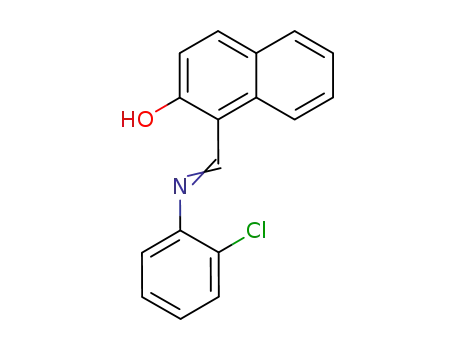 Molecular Structure of 3172-39-2 (2-Naphthalenol, 1-[[(2-chlorophenyl)imino]methyl]-)