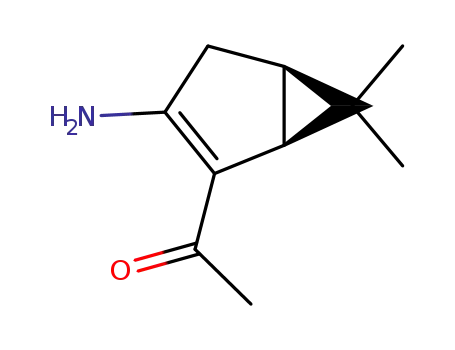 Molecular Structure of 145696-98-6 (Ethanone, 1-[(1S,5R)-3-amino-6,6-dimethylbicyclo[3.1.0]hex-2-en-2-yl]- (9CI))