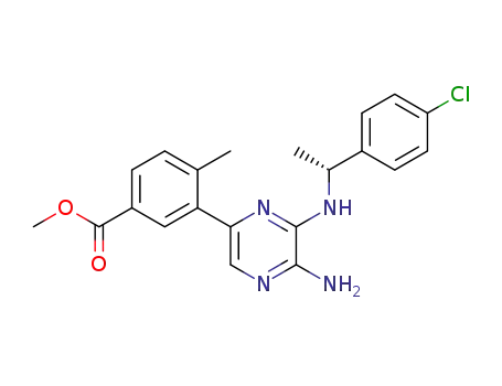 (R)-methyl 3-(5-amino-6-(1-(4-chlorophenyl)ethylamino)pyrazin-2-yl)-4-methylbenzoate