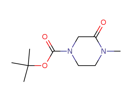 Molecular Structure of 109384-26-1 (Tert-butyl 4-methyl-3-oxopiperazine-1-carboxylate ,98%)