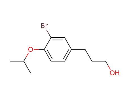 Molecular Structure of 594858-54-5 (Benzenepropanol, 3-bromo-4-(1-methylethoxy)-)