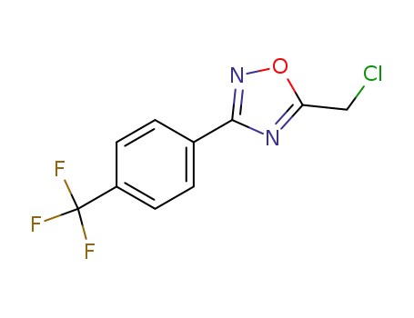 Molecular Structure of 435303-34-7 (5-CHLOROMETHYL-3-(4-TRIFLUOROMETHYL-PHENYL)-[1,2,4]OXADIAZOLE)