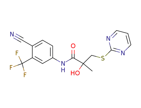 N-(4-Cyano-3-trifluoromethyl-phenyl)-2-hydroxy-2-methyl-3-(pyrimidin-2-ylsulfanyl)-propionamide