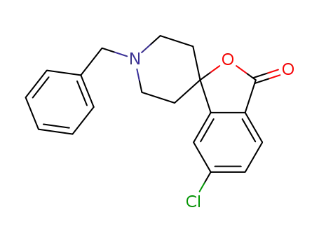 Molecular Structure of 54595-72-1 (1'-benzyl-6-chloro-spiro[isobenzofuran-1,4'-piperidin]-3-one)