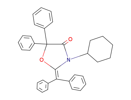 Molecular Structure of 50484-12-3 (2-benzhydrylidene-3-cyclohexyl-5,5-diphenyl-oxazolidin-4-one)