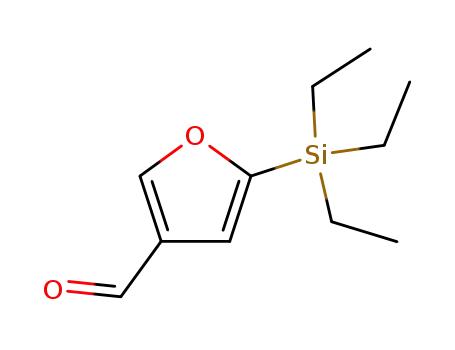 Molecular Structure of 130493-22-0 (3-Furancarboxaldehyde, 5-(triethylsilyl)-)