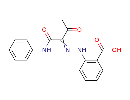 Molecular Structure of 64469-13-2 (Benzoic acid,
2-[[2-oxo-1-[(phenylamino)carbonyl]propylidene]hydrazino]-)