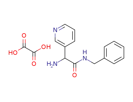 Molecular Structure of 1379796-22-1 ((RS)-N-benzyl 2-amino-2-(pyridin-3-yl)acetamide oxalate)