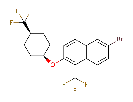 6-bromo-1-(trifluoromethyl)-2-((cis-4-(trifluoromethyl)cyclohexyl)oxy)naphthalene