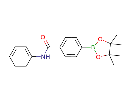 Molecular Structure of 949115-03-1 (4-(PhenylcarbaMoyl)benzeneboronic acid pinacol ester, 97+%)