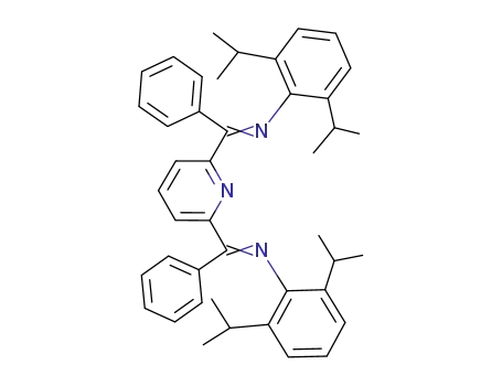 Molecular Structure of 301658-93-5 (2,6-bis[1-[(2,6-di(iso-propyl)phenyl)imino]-benzyl]pyridine)